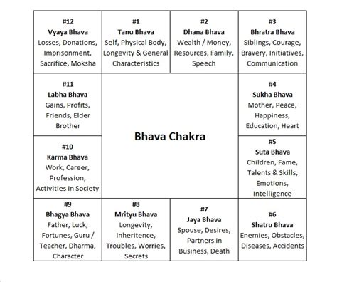 Bhava Chart
