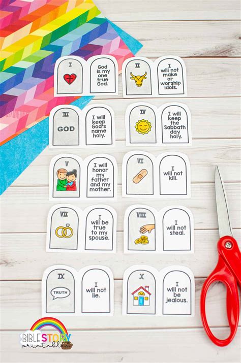 Bible Memory For Kids Ten Commandments Free Printable