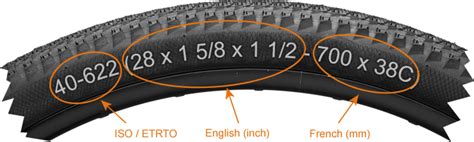 Bicycle Tires Size Chart