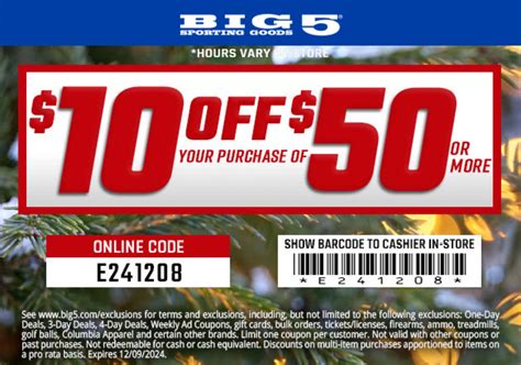 Big Five Sporting Goods Printable Coupons