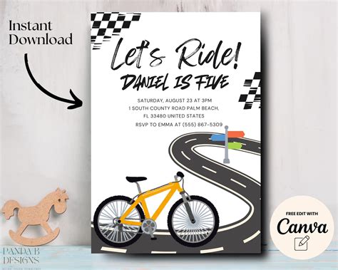 Bike Ride Invitation Template Free