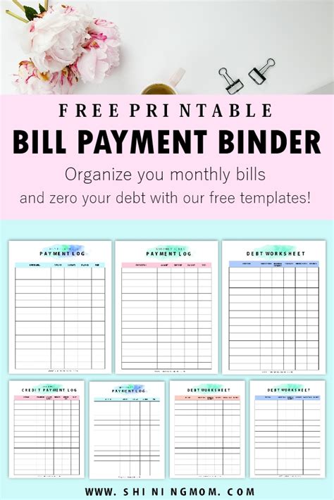 Bill Organizer Free Printable