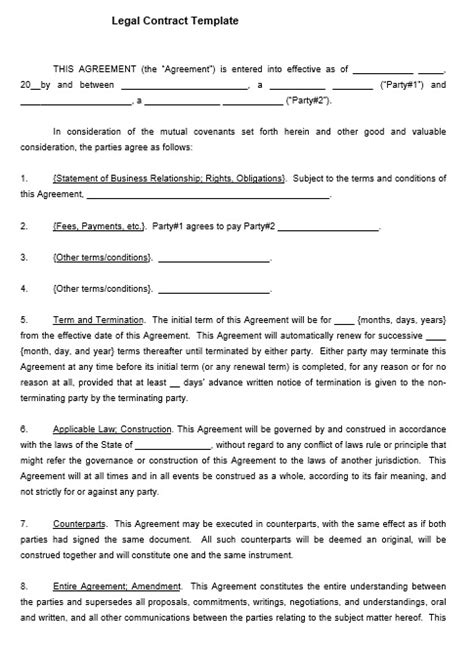 Binding Financial Agreement Template