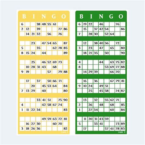 Bingo Tickets Printable Free