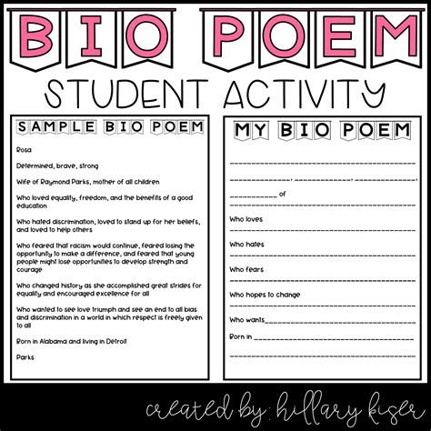 Bio Poem Template