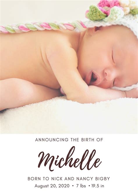 Birth Announcement Template