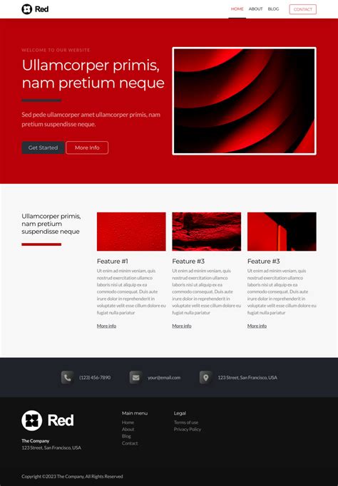 Black And Red Website Templates