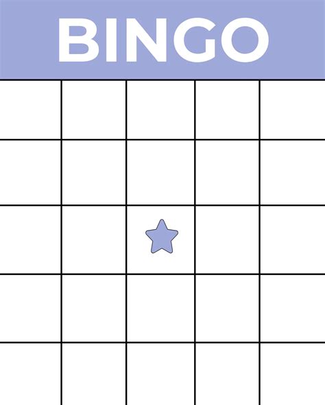 Blank Bingo Board Template
