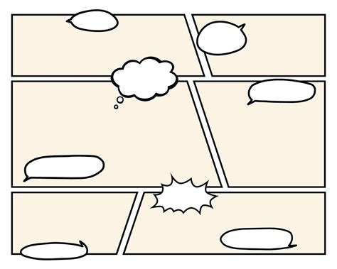 Blank Cartoon Strip Template