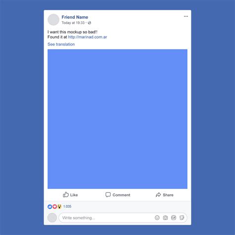 Blank Facebook Post Template