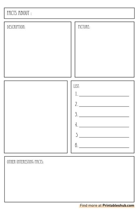 Blank Fact Sheet Template