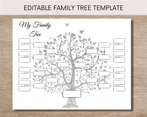 Blank Family Tree Template