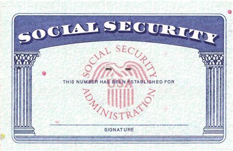 Blank Fillable Social Security Card Template