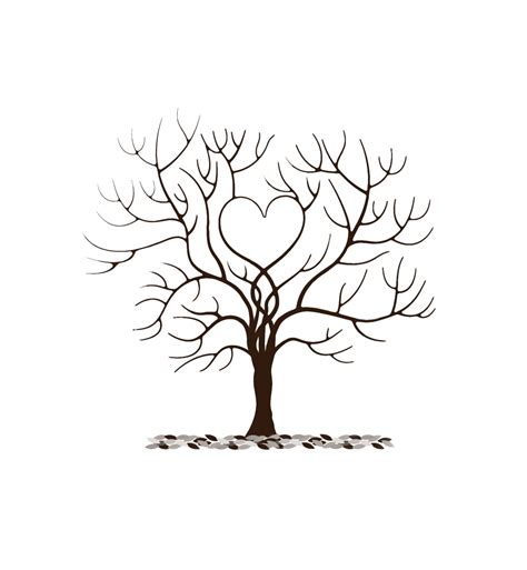 Blank Fingerprint Tree Template