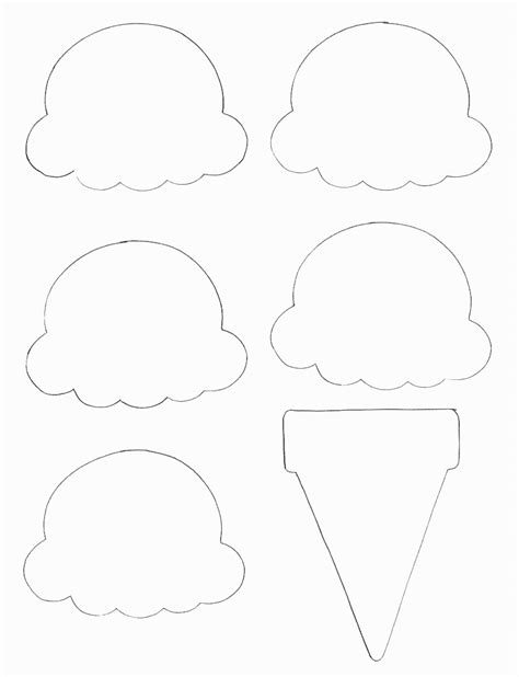 Blank Ice Cream Cone Template