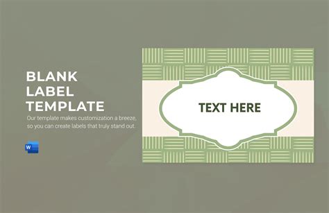 Blank Label Template Word