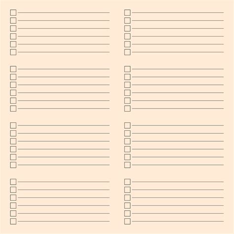 Blank List Printable