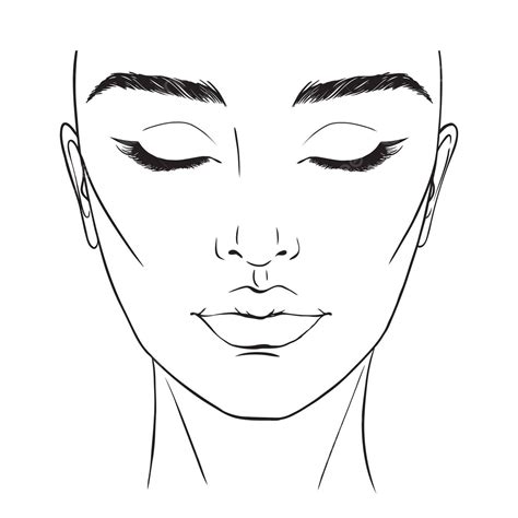 Blank Makeup Face Template