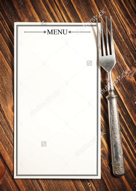 Blank Menu Template Word