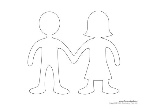 Blank Paper Doll Template