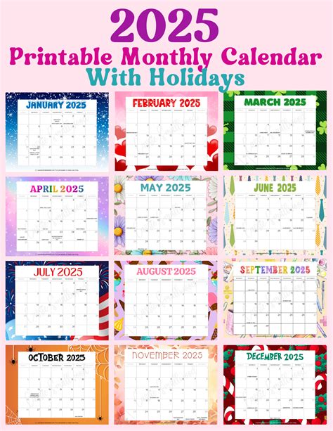 Blank Printable Calendar With Holidays