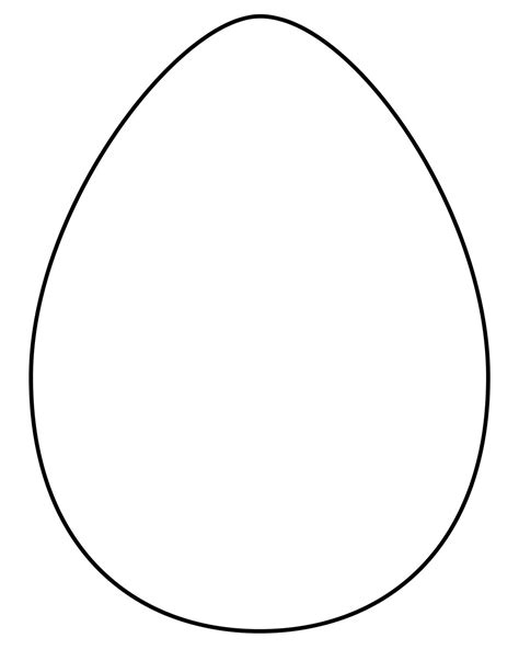 Blank Printable Easter Egg Template
