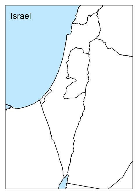 Blank Printable Map Of Dividing The Land In Israel
