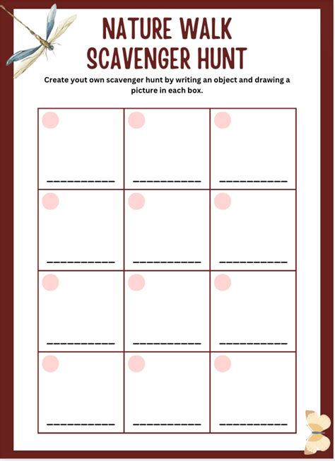 Blank Scavenger Hunt Template