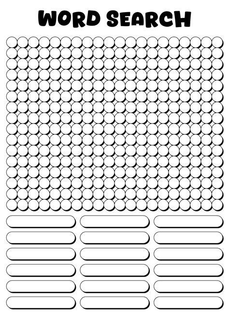 Blank Word Search Grid Printable