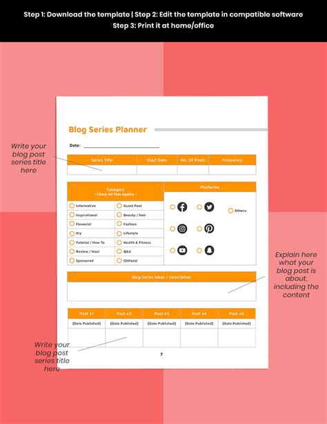 Blog Planner Template
