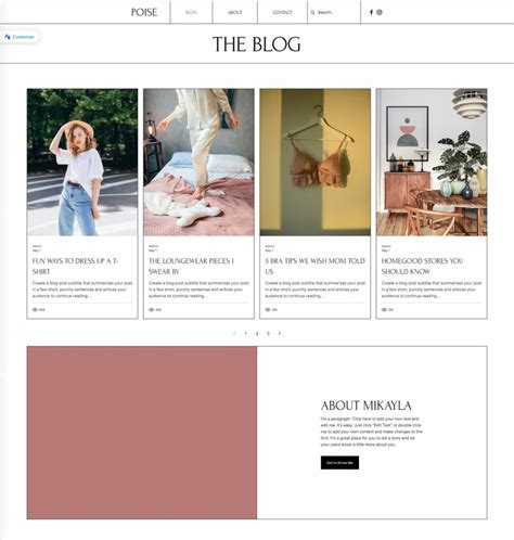 Blog Templates Wix