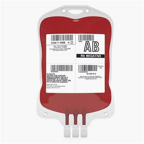 Blood Bag Label Printable