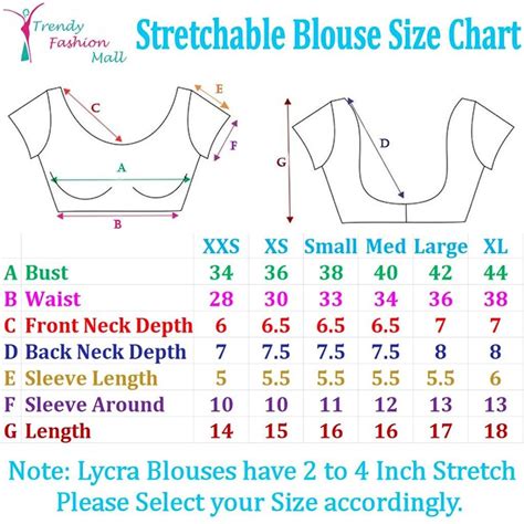 Blouse Measure Chart