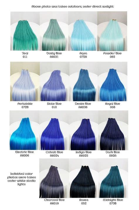 Blue Hair Color Chart