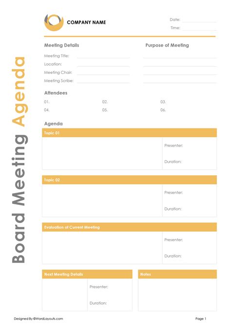 Boardroom Meeting Template