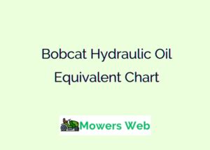Bobcat Hydraulic Oil Equivalent Chart