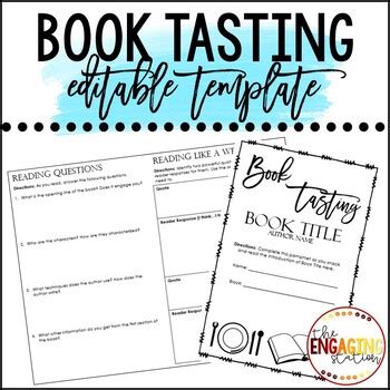 Book Tasting Template