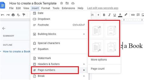Book Template Google Docs