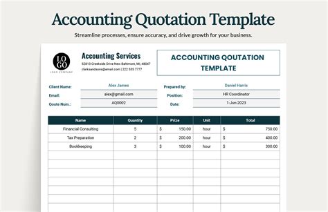 Bookkeeping Quote Template