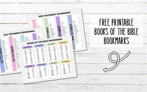 Books Of The Bible Bookmark Free Printable