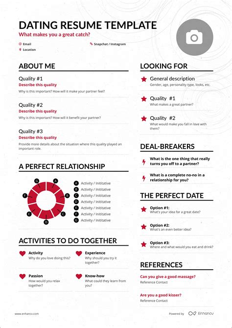 Boyfriend Resume Template