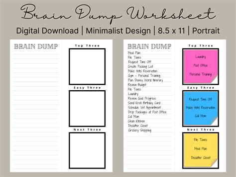 Brain Dump Journal Template