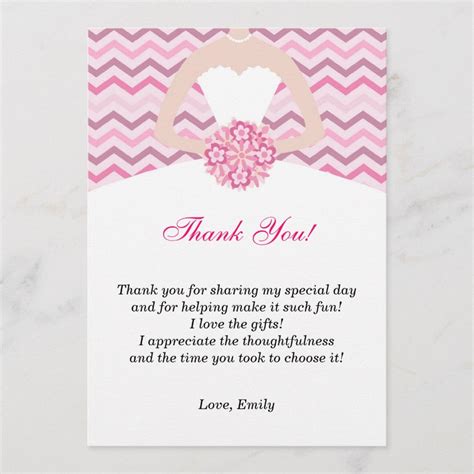 Bridal Shower Thank You Note Template