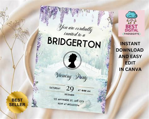 Bridgerton Invite Template