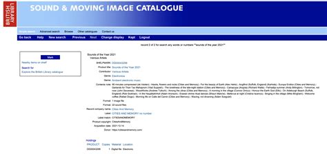 British Library Sound And Moving Image Catalogue