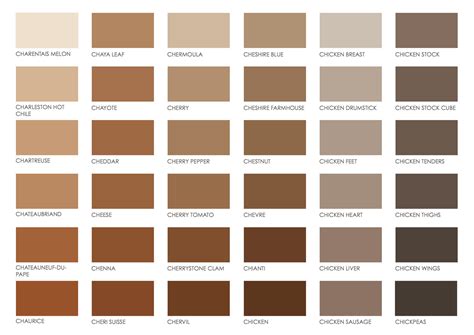 Brown Colour Chart