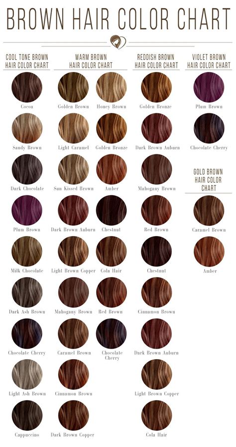 Brown Hair Colour Chart