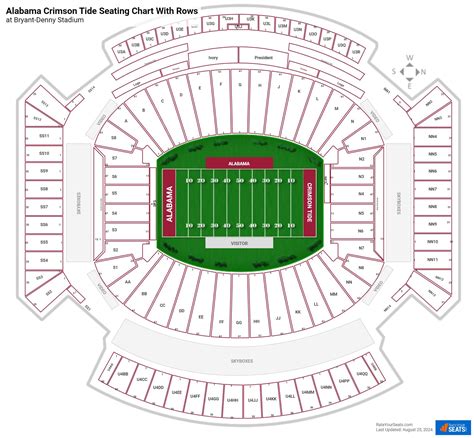 Bryant Denny Stadium Seating Chart With Rows