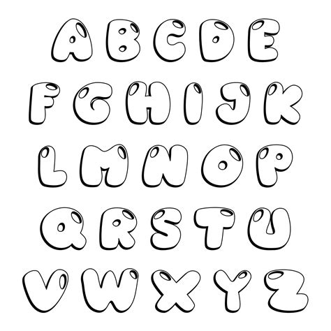 Bubble Letter Chart