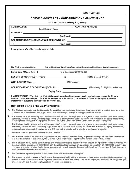 Builders Contract Template